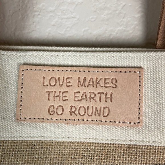 BRIGHTON Love The Earth Canvas Bag Purse Tote - Picture 2 of 6